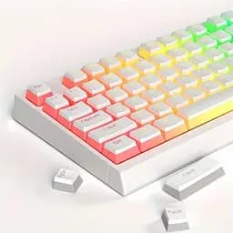 Набір напів прозорих кейкапів PBT / 97 клавіш / OEM профіль / White - мініатюра 3