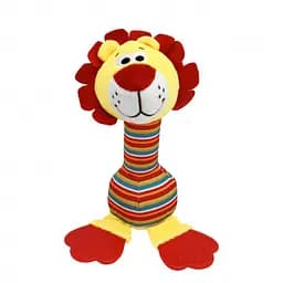 Мягкая игрушка-погремушка "Лев" TM Happy Monkey MGZ-1216-1 с колокольчиком