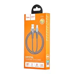 Кабель Hoco U121 Gold standard Transparent Discovery Edition charging data cable Type-C Чорний - мініатюра 2