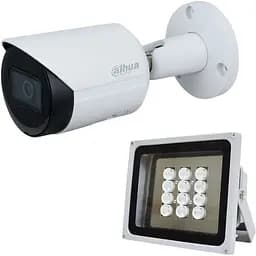 Комплект: IP-видеокамера Dahua 2 Мп DH-IPC-HFW2230SP-S-S2 (2.8 мм) + ИК-прожектор Lightwell LW12-140IR45-220