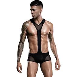 Эротический мужской боди JSY Мощный Саймон One Size Black