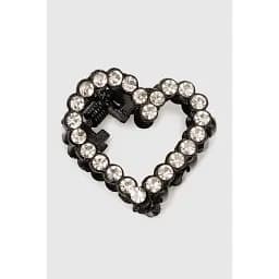 Заколка-краб 3-6,1-18 Сердце Черный (2000990451279А)