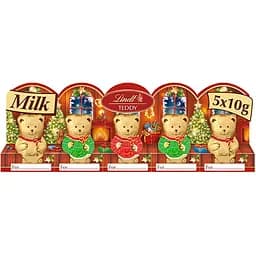 Шоколадные мишки Lindt Teddy Mini Perforated 50 г (5 шт. х 10 г)