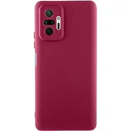 Чохол TPU Getman Liquid Silk Full Camera для Xiaomi Redmi Note 10 Pro / 10 Pro Max Бордовий / Marsala
