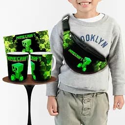 Набор: детская сумка-бананка+кружка Майнкрафт "Minecraft" 32х15см,бананка для мальчика через плечо (00925)