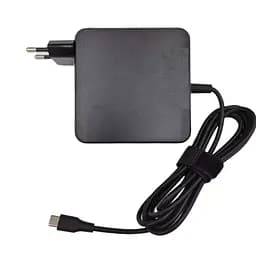 Блок живлення Type-C 90W для Apple, Asus, Acer, HP, Dell, Lenovo, Samsung, Xiaomi. Квадратний Чорний