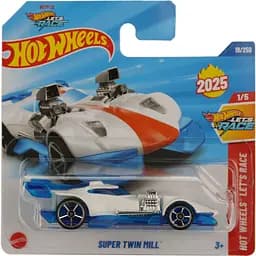 Базовая машинка Hot Wheels Hot Wheels Let’s Race Super Twin Mill бело-синий (5785)  