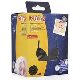 Накладки для груди Nuby хлопчатобумажные одноразовые 30 шт. черные (NV0107002)