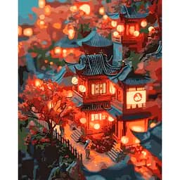 Картина по номерам Santi Огни Токио 40х50 см с LED подсветкой (955082)