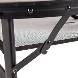 Складний стіл Bo-Camp Woodbine Oval 150x80 cm Black/Wood look (1404230), Коричневий - мініатюра 8