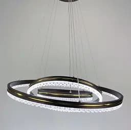 LED люстра кольору coffee на 3 кільця з золотистою смужкою Line.F A 55060/3P CF+GD - мініатюра 3