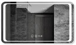 Дзеркало Dusel DE-M3031 75x100 з годинником і Bluetooth, Білий