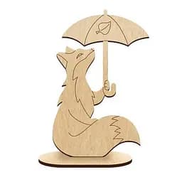 Фігурка для розфарбовування та декорування Лисиця під парасолькою Fabrika Decoru FDZ-540