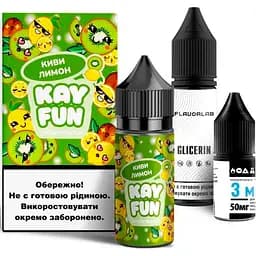 Набор компонентов для самозамеса солевой заправки Flavorlab Kayfun Киви Лимон 30 мл, 0-50 мг (18710)