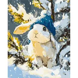Картина за номерами на підрамнику Brushme Білий сніжок з хвостиком