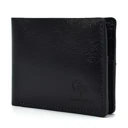 Чоловіче шкіряне портмоне чорне глянсове GRANDE PELLE 10х10х2 см acs0032089 - мініатюра 3