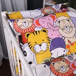 Підковдра MirSon Бязь Kids Time 17-0674 Rainbow Zoo 110х140 см Різнокольорова (2200010186192) - мініатюра 4
