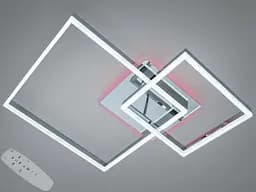 Стельова LED люстра хром 84 Вт 14 квадратів пульт