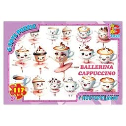 Дитячий пазл "Привіт з Італії - Балерина-Капучино" G-Toys ZC383 постер, 117 елементів
