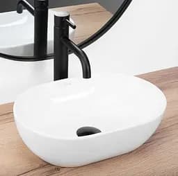 Умивальник Rea Amelia mini white накладний REA-U3322, Білий - мініатюра 2