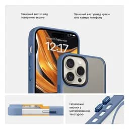 Чехол для Apple iPhone 13 Pro Max, Uniq MagCase, голубой, противоударный, панель-накладка с MagSafe, ударопрочный TPU+PC, с магнитом MagSafe, поддержка полноценной беспроводной зарядки, ArmorStandart (ARM75339) - мініатюра 3