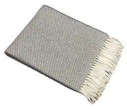 Плед бавовняний Vladi Валенсія Boucle 140х200 білий-сірий