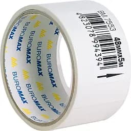 Клейка стрічка Buromax двохстороння на паперовій основі 48 мм х 5 м (BM.7553) - мініатюра 2