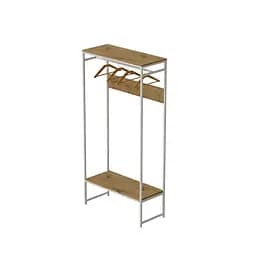 Вішалка модульна підлогова Ferrum-decor Треліс 14 180x90x38 білий ДСП Дуб Артізан 16мм (FRD-104351)