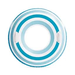 Детский надувной круг "Полосатые мечты" Intex 59256(Blue-White) с ручками, 91 см
