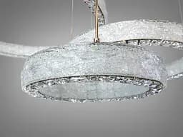 Сучасна підвісна LED-люстра Diasha 662/800+600+400GD золото, 3 кільця, 195W, 140 см, 20-35m2 - мініатюра 7