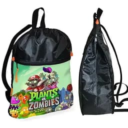 Рюкзак-мешок для обуви,спортивной формы Растения Против Зомби детская сумка для сменки с расширителем (01370)