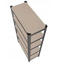 Стелаж металевий 180x90x30 5 полиць (сірий) - мініатюра 8