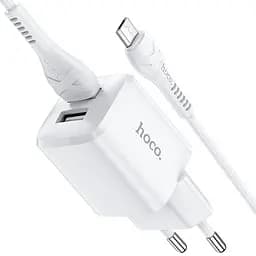 Зарядний пристрій Hoco N8 Briar dual port charger set з кабелем Micro USB - 2USB біле