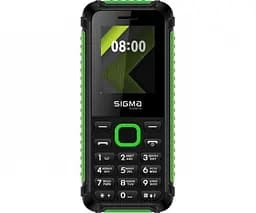Телефон Sigma mobile X-style 18 Track захищений чорний із зеленим (4827798854433) - мініатюра 2