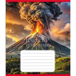 Зошит загальний "Гармонія з природою" Leader 060-610277K-4 в клітинку, 60 аркушів