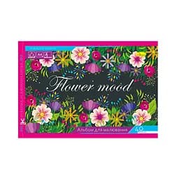 Альбом для малювання Апельсин Flower mood АП-0305-4, 40 аркушів, скоба з перфорацією
