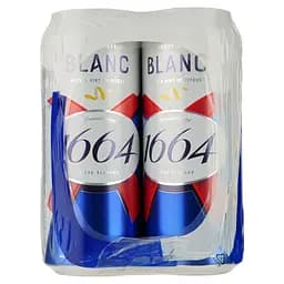 Набір пиво світле Kronenbourg 1664 Blanc спеціальне пшеничне пастеризоване 4.8% (0.5 л х 4 шт.) - мініатюра 2