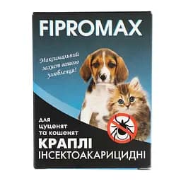 Каплі від бліх і кліщів для кошенят і цуценят вагою 1.5-4 кг Fipromax 2 шт./уп