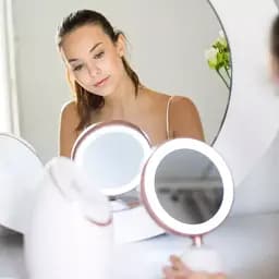 Дзеркало для макіяжу Revlon бездротове світлодіодне зі збільшенням для догляду за шкірою та зачісок - мініатюра 2