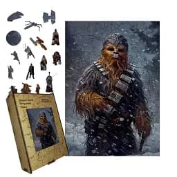 Деревянный фигурный пазл Снежный Чюи, А3, Картонная коробка 200 элементов