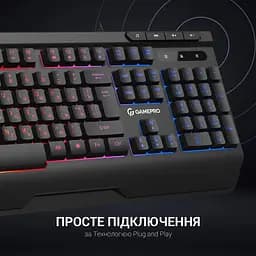 Клавіатура GamePro GK550 RGB USB Black (GK550) - мініатюра 10