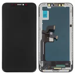 Дисплей для iPhone X, чорний, з рамкою, , (TFT), JK