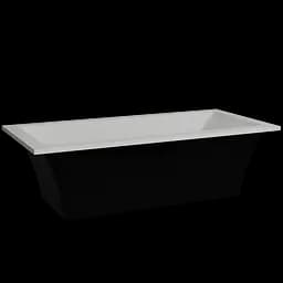 Ванна окремостояча матова Amidicon Tytul 185x85 чорна з литого каменю TYTUL_185_BLACK_MAT, Чорний матовий - мініатюра 7