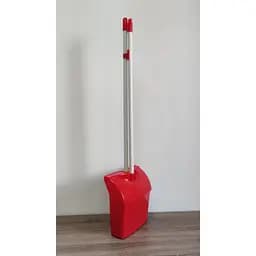 Совок для прибирання Zambak Plastik з довгою ручкою червоний (ZP-213r) - мініатюра 5