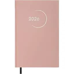 Щоденник датований Buromax Madam 2026 A5 бумвініл світло-рожевий (BM.21170-43)