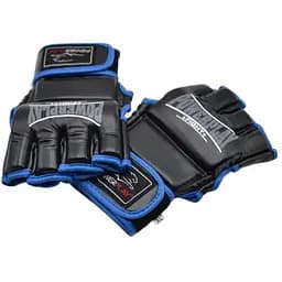 Рукавиці для MMA PowerPlay 3058 Black/Blue - S - мініатюра 2