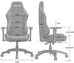 Ігрове крісло Anda Seat Luna Size L Black/Blue PVC (AD18-44-BS-PV) - мініатюра 9
