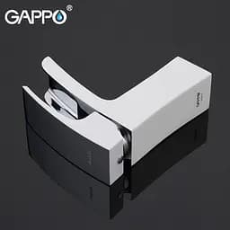 Змішувач для умивальника Gappo G1007-30, білий/хром, Білий - мініатюра 3