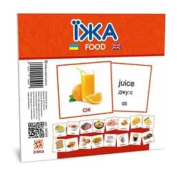 Розвиваючі дитячі картки Їжа ZIRKA 145599 українською та англійською