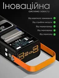 Павербанк 50000 mAh з швидкою зарядкою KPG POWER BANK Soonest Fast Charging пауербанк, павер банк, умб, powerbank Fast Type-C In /Out: 4 USB 5V/2A  повербанк для роутера 50000, Чорний - мініатюра 6